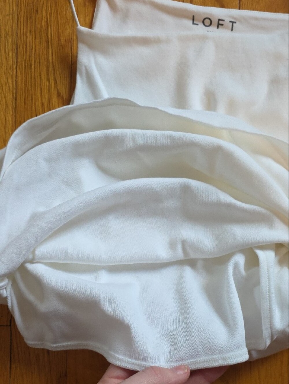 LOFT Cream High-Neck Spaghetti Strap Cami - Picture 5 of 6